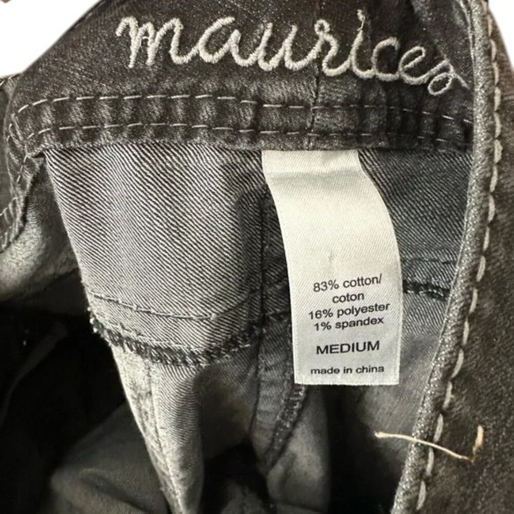 Maurices Charcoal Skinny Jeans With Embellished Pockets - Picture 4 of 4